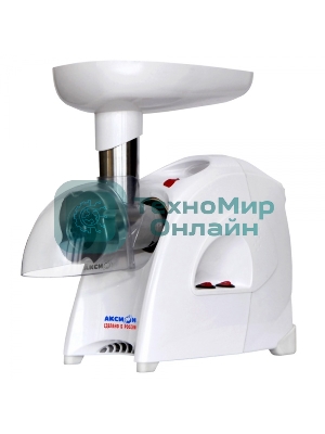 Мясорубка электрическая Аксион М41.01 белый, 1700 Вт, 2.0 кг/мин, реверс, защита от перегрузки, насадки - 2