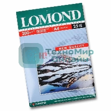 Фотобумага Lomond односторонная глянцевая, 200г/м2,A4 (21X29,7)/25л. для струйной печати