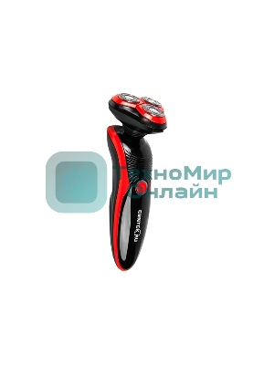 Электробритва Centek CT-2168 (красный) ротор 3D, влажное бритье, 3 плав.головки, 2-ные лезвия, до 50 мин раб