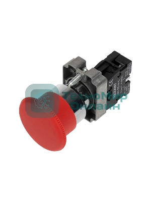 Кнопка Rexant XB2-BS грибок красная NC