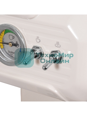 Кофеварка рожковая Hyundai HEM-5300 бежевый/серебристый, исп. кофе - молотый, 1.5 л, 850 Вт, 20 бар