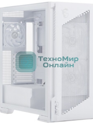 Компьютерный корпус MSI MPG VELOX 300R AIRFLOW PZ белый, Global, 2xUSB 3.2 Gen 1, 1xUSB 3.2 Gen2Type-C, 2x160мм ARGb Fan, 1