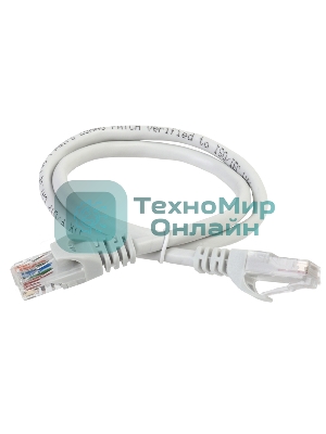 Коммутационный шнур ITK PC01-C5EU-02M (патч-корд), кат.5Е UTP, 0,2м, серый