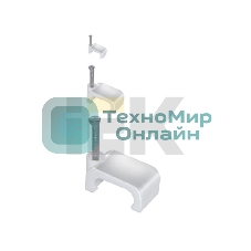 Скоба креп. прям. 5 мм с гвозд. (уп. 100 шт) IEK USK21-05-100