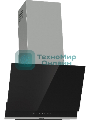 Вытяжка наклонная Gorenje WHI649X21P черный/серебристый, 60 см, 740 куб. м/ч, 67 дБ