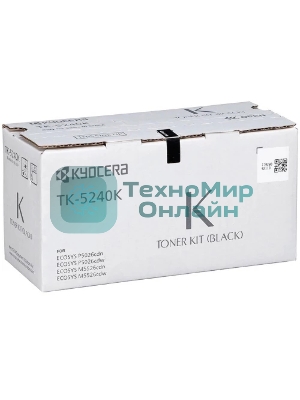 Картридж лазерный Kyocera TK-5240K (1T02R70NL0) черный для P5026cdn/P5026cdw, M5526cdn/M5526cdw 4000 стр.