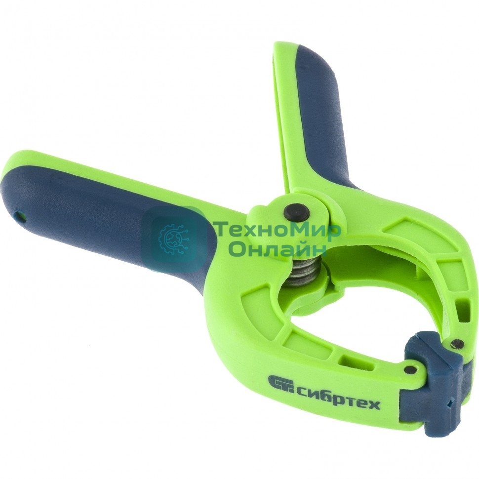 Струбцина клещеобразная Сибртех, пл. корп., 2-х комп. рукоятки, усиленная пружина,1-1/4