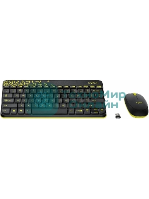 Комплект клавиатура + мышь Logitech Wireless Desktop MK240 Nano черный Retail Combo