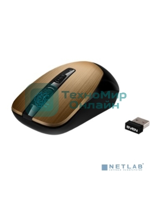 Мышь беспроводная SVEN RX-380W античная бронза, 1600 dpi, радиоканал, USB, кнопки - 4