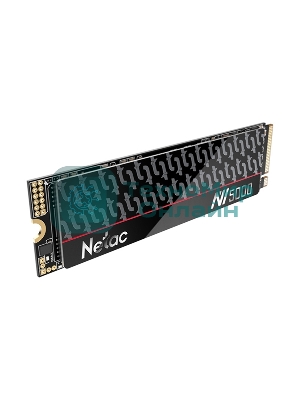 Накопитель SSD Netac NV5000-T, 500Gb, M.2 2280, PCIe 4.0 x4, NVMe, R/W 4800/2700, с радиатором