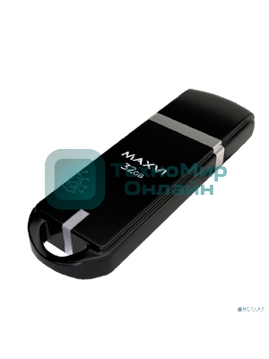 Флешка USB Maxvi P3 black (FD32GBUSB20C10P3), 32Gb, USB 2.0, R/W 15/5, черный