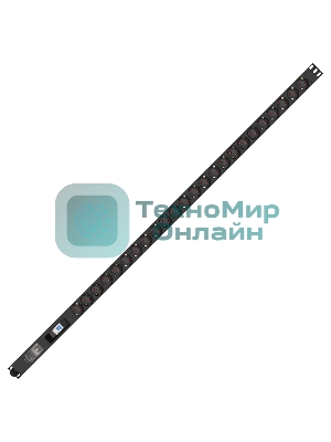 Вертикальный блок розеток с автоматом защиты ExeGate ServerPro PDU-V241 Al-24S-T-1P (19