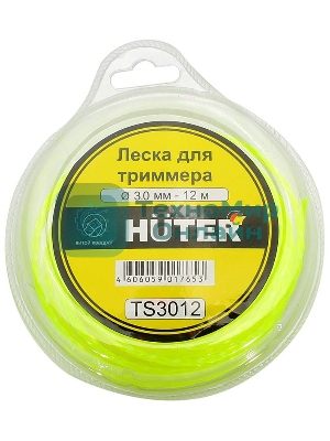 Леска для садовых триммеров Huter TS3012 d=3мм L=12м для Huter GGT-1900S(T) (71/2/3)