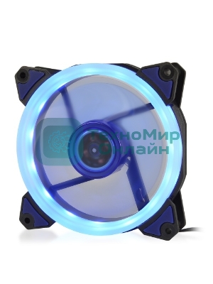 Вентилятор для корпуса Crown CMCF-12025S-1231 черный/синий, 120 мм, 1650 об/мин, 23 дБ, 3 pin