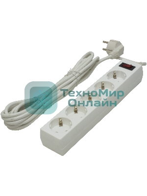 Сетевой фильтр Defender ES, 5.0 м, 5 розеток белый