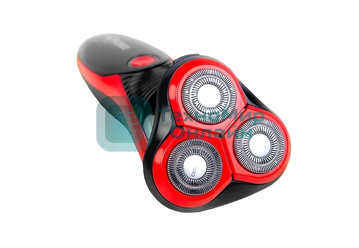 Электробритва Centek CT-2168 (красный) ротор 3D, влажное бритье, 3 плав.головки, 2-ные лезвия, до 50 мин раб