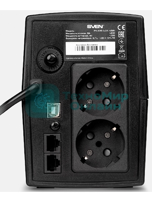Источник бесперебойного питания Sven Pro+ 650 LCD USB