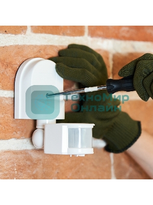 Датчик движения Rexant настенный ДДС 01, 180°, 1200 Вт, 10-2000 Лк, 2-12 м, 10-420 сек. IP44