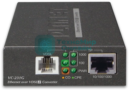 Конвертер Ethernet в VDSL2 VC-231G, внешний БП 1-Port 10/100/1000T Ethernet to VDSL2 Converter -30a profile w/ G.vectoring, RJ11