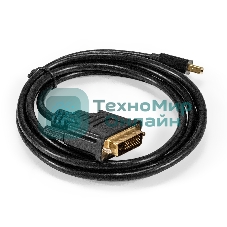 Кабель miniDisplayPort-DVI ExeGate EX-CC-mDPM-DVIM-1.8 (mini20M/25M, 1,8м)