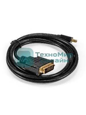 Кабель miniDisplayPort-DVI ExeGate EX-CC-mDPM-DVIM-1.8 (mini20M/25M, 1,8м)