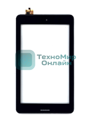 Сенсорное стекло (тачскрин) для Irbis TQ72. черное с рамкой