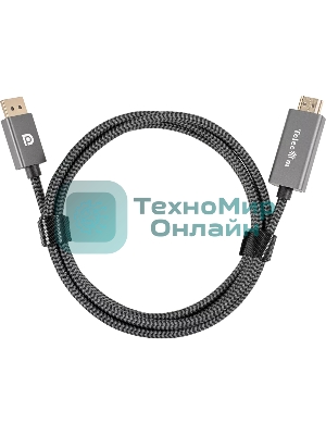 Кабель DisplayPort M-> HDMI M 4K@60Hz 1.8m Telecom,оплетка (TA561M-1.8M)