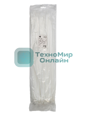 Стяжки Cablexpert NYT-500x7.6 пластиковые 500 мм х 7,6 мм, белые (100 шт.)