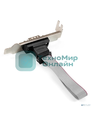 Планка портов в корпус 1xCOM ExeGate BrctDB91-LP (Com 10-pin (F) --> RS232 DB9 Male, кабель 20 см, Low Profile)