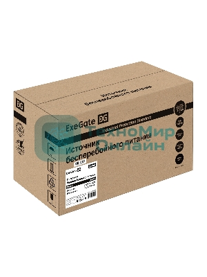 Источник бесперебойного питания ExeGate Smart LB-2200.LCD.AVR.4SH (2200VA/1300W, цветной LCD, AVR, 4*Schuko, батарея 12V 9Ah - 2 шт., металлический корпус, Black)