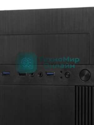 Компьютерный корпус Miditower ExeGate EX290190RUS AA-442U2-AA500 (ATX, AA500 8 см, 1хUSB+2хUSB 3.0, аудио, черный)
