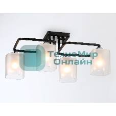 Светильник Ambrella light TR303222/4 BK/CH/FR черный/хром/белый матовый E27*4 max 60W 530*290*220