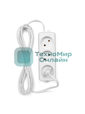 Удлинитель Гарнизон EL-E3-W-3, 3 розетки допустимый ток 6А, длина 3м.