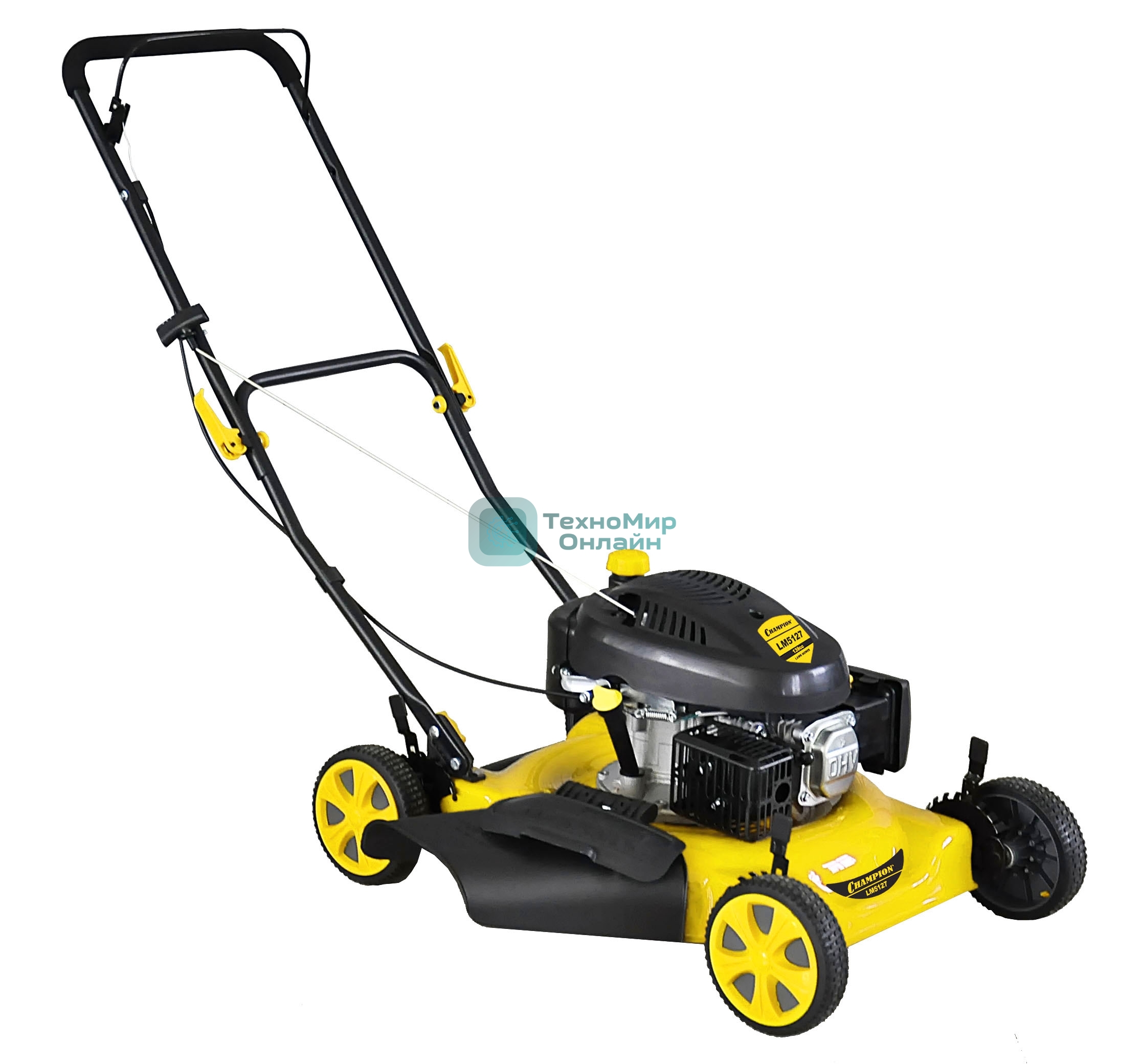 Газонокосилка бензо Champion LM51273.5лс 139см3 шир.51см выс.28-74мм выброс вправо 25кг