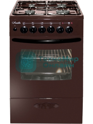 Плита комбинированная Лысьва ЭГ 401 МС-2у коричневый, конфорок 4 газовых, духовка 57 л, 50 см x 84 см x 60 см