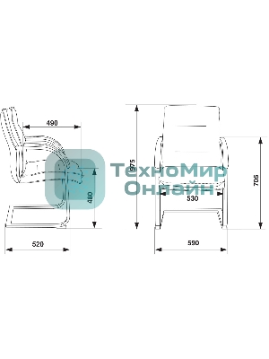 Кресло Бюрократ T-9927SL-LOW-V черный, кожа