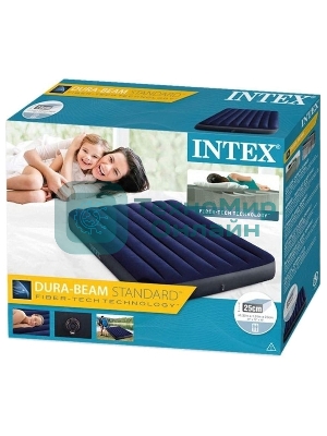 Кровать надувная Full Classic Downy Bed 137х191х25см F (64758) INTEX 6941057412450