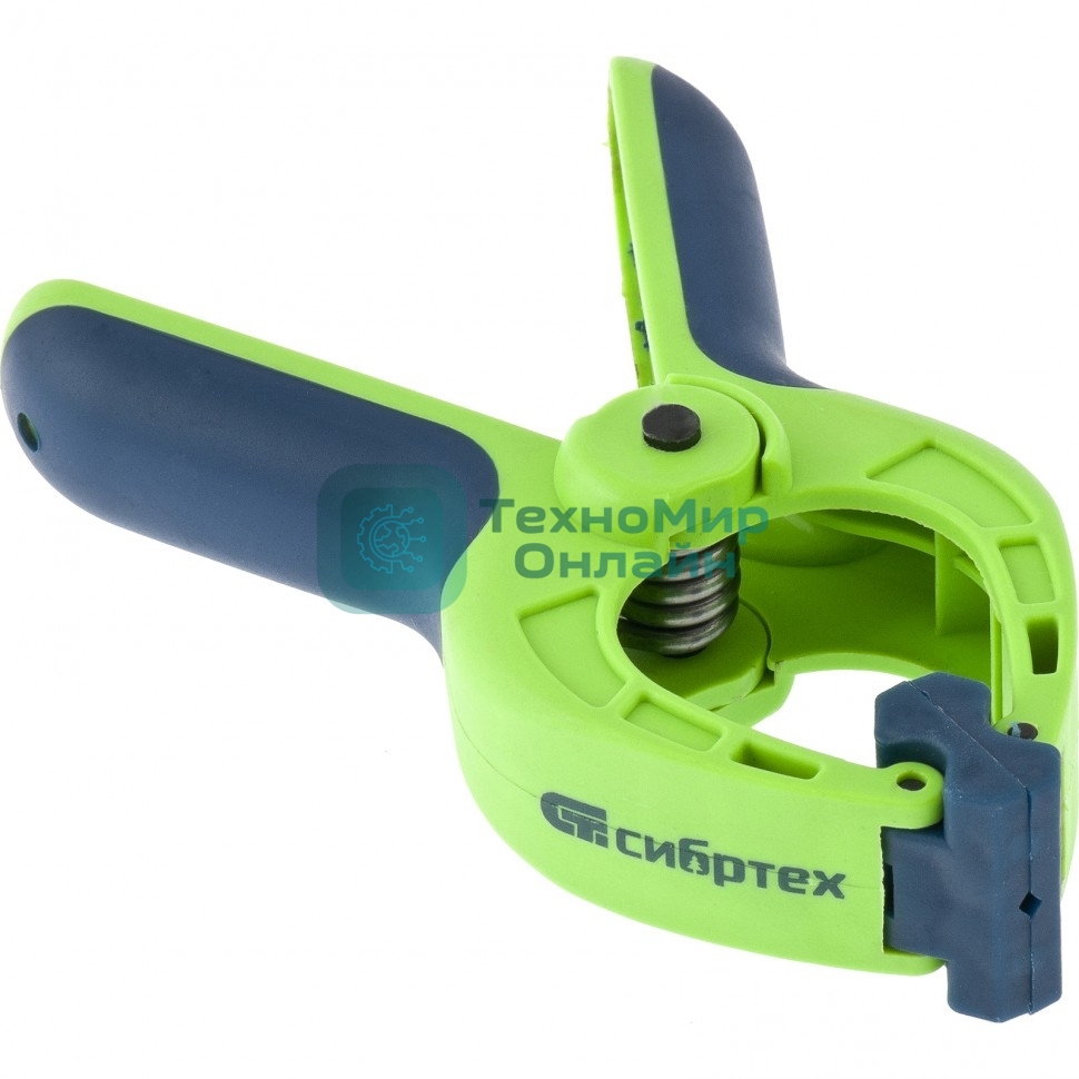 Струбцина клещеобразная Сибртех, пл. корп., 2-х комп. рукоятки, усиленная пружина,1-5/8