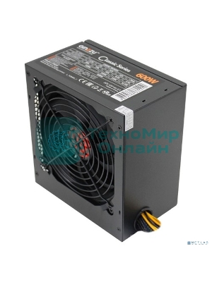 Блок питания Ginzzu CB600, 600Вт, 120мм, черный