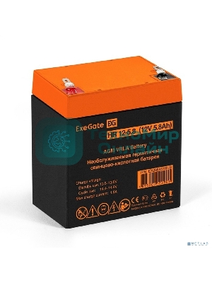 Батарея для ИБП ExeGate EX285951RUS HR 12-5.8 (12V 5.8Ah 1223W, клеммы F2)
