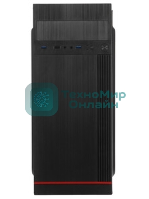 Компьютерный корпус Miditower ExeGate EX290190RUS AA-442U2-AA500 (ATX, AA500 8 см, 1хUSB+2хUSB 3.0, аудио, черный)