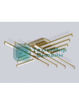 Потолочный светодиодный светильник Ambrella light FL6263 GD золото 115W 3000K-6400K+RGB 810*810*130 (ПДУ ИК)