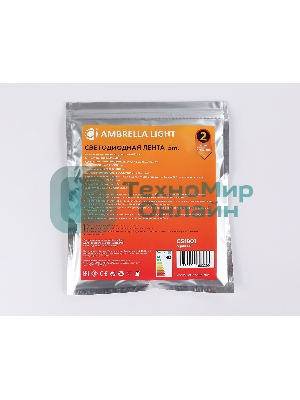 Светодиодная лента Ambrella light GS1801 5050 30Led/ 7.2W m/ 12V IP20 3000K/ 5000*10*1.87mm (2 конт.)