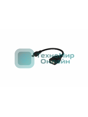 Кабель USB Rexant OTG micro USB на USB шнур 0.15 м черный