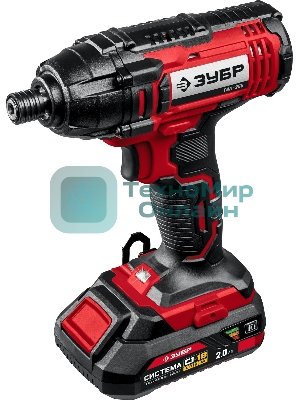 Винтоверт ЗУБР 18В, 2 АКБ (2Ач), в кейсе, ударный. ГВЛ-255-22