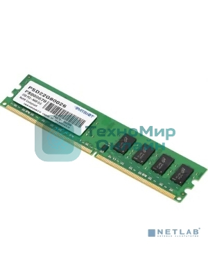 Оперативная память Patriot, DDR2, 2GB (1x2 GB), 800 MHz, CL6, DIMM