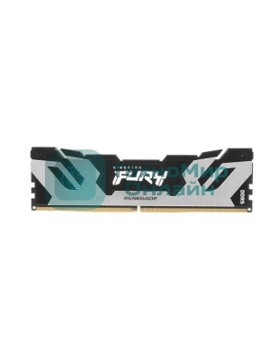Оперативная память Kingston Fury Renegade, DDR5, 16Gb (1x16Gb), 6400MHz, CL32, DIMM, с радиатором, серебристый/черный