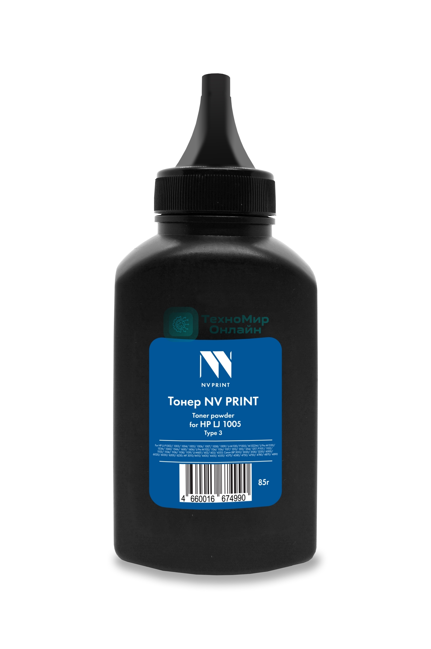 Тонер NVPrint 1005 для HP LJ 1005 (CB435A,CB436A,CE278X, CE285A,CE390A/X) Type3 (85г) совместимый