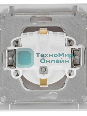 Systeme Electric Glossa Бел Розетка с/з со шторками (в сборе с рамкой)