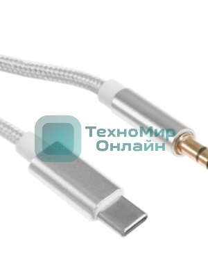 Кабель-переходник USB Cablexpert CCAB-CM35M-1M-W, Type-C/Jack3.5, Mobile, 1м, белый, коробка